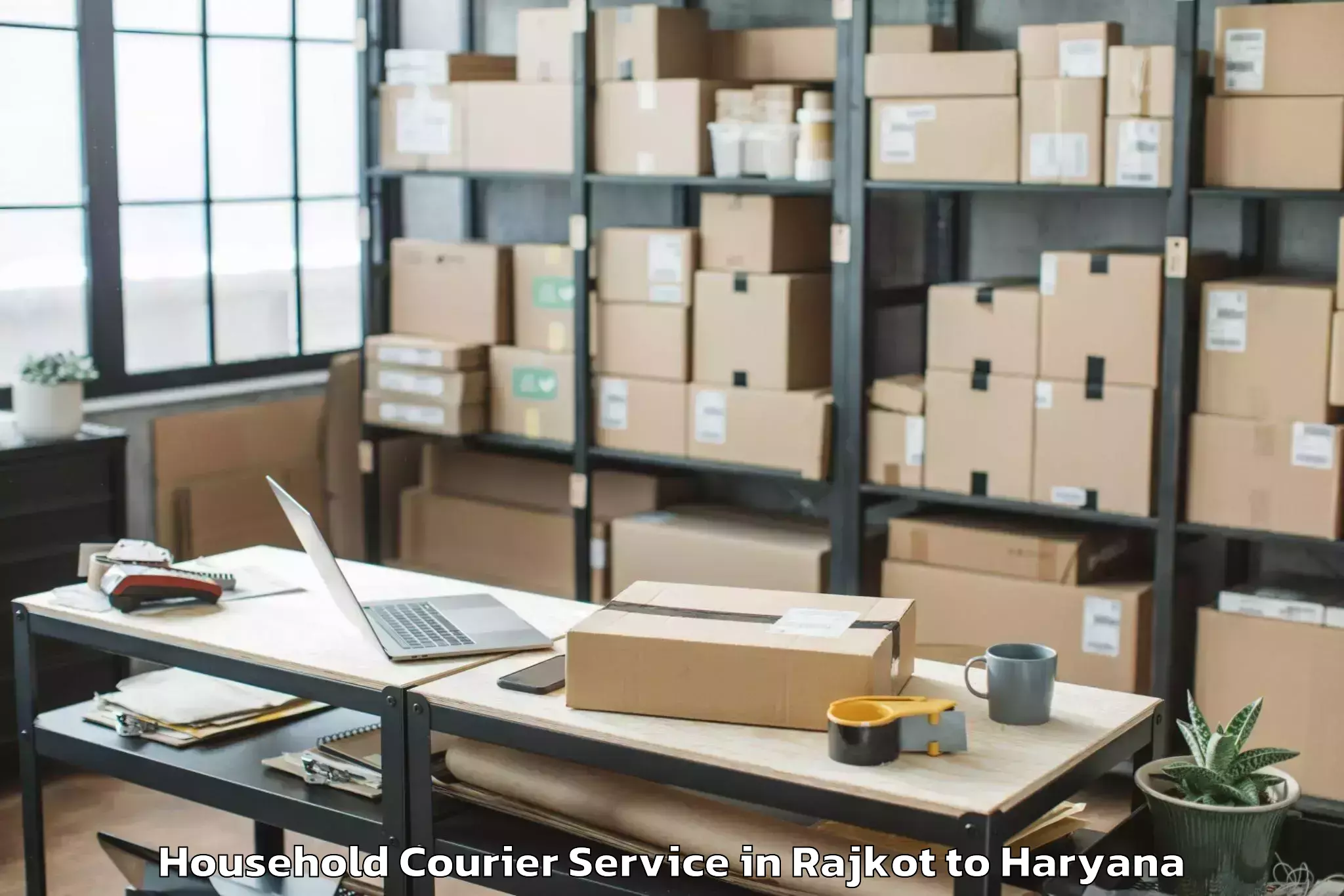 Reliable Rajkot to Abhilashi University Faridabad Household Courier